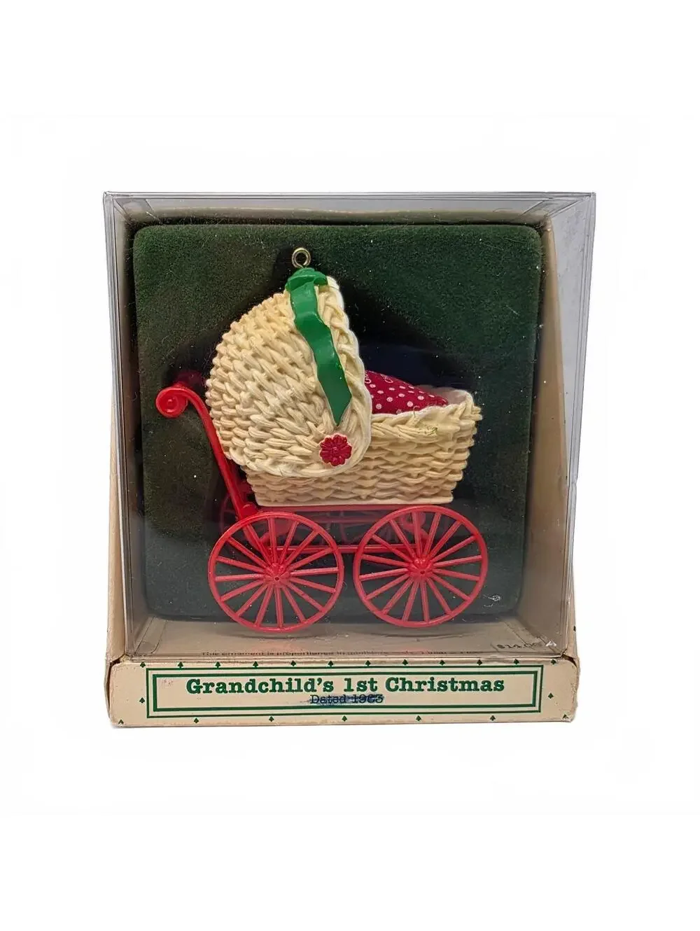 1983 Hallmark Grandchild's 1st Christmas Ornament Baby Carriage Boxed